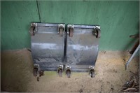 Two Steel Car Wheel Dollies