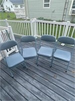 Four padded chairs