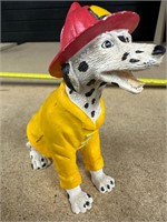 Vintage Dalmatian Dog Figurine Firefighter