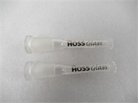 (2) HOSS Glass Bong Stem, 14mm Opening, 4.5" Long