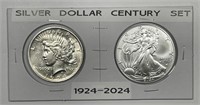 1924-2024 Uncirculated Silver Dollar Century Set