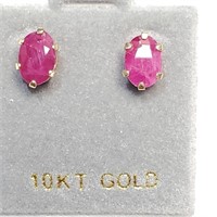 $150 10K  Ruby(0.6ct) Earrings