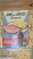 Vintage Coca-Cola w/ Ham & Cheese Sign