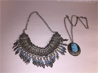 EGYPTIAN REVIVAL TURQUOISE NECKLACES