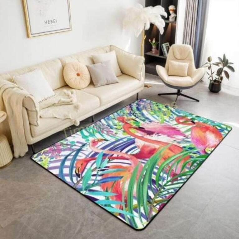 Erosebridal Flamingo Area Rug  5'x6'6'