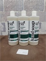 3x Refresh mint hand soap