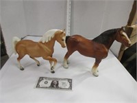 Two Breyer horses