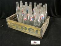 Wood pepsi Crate & Bottles
