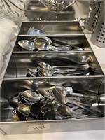 Steel Cutlery Tray with Spoons