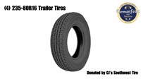 4-Power King Towmax 235-80R16 Trailer Tires