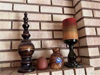FINIAL, BEEHIVE SHAKER, MAUI CANDLE, CANDLESTICK