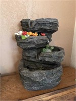4 TIER CASCADING FOUNTAIN & PAPERWEIGHT FROG