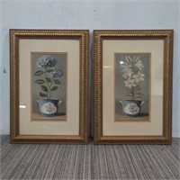 2x 11 X 16 Framed Art Prints of Flowers