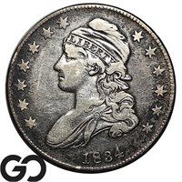 1834 Capped Bust Half Dollar, Scarce Early 50c