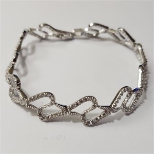 $320 Silver CZ Bracelet