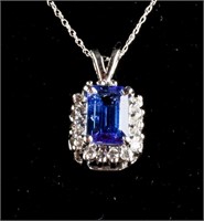 1.06ct Tanzanite 0.22ct Diamond Necklace CRV $3250