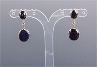 15ct Sapphire & 0.14ct Diamond Earrings CRV $2100