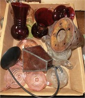 Royal Ruby, pressed, cut, depression glass and