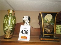 Dalmatian Dog, (2) Vases