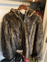 Vintage Hooded Fur Jacket