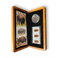 2005 $5 Canadian Wildlife: Wood Bison - Pure Silve