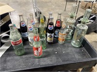 Assortment of old drink bottles