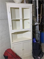 Vintage Painted Corner Cabinet