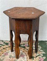 Vintage Tiger Oak Lamp Table