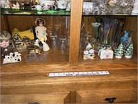 Bottom Shelf contents, glasses, pitcher, S&P