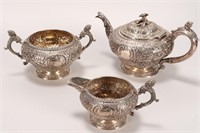 Good George III Sterling Silver Three Piece Tea