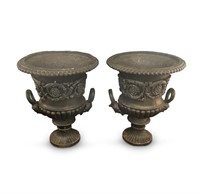 Stunning Pair of 19th Century Twin Handled Bronze
