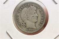 1916 Barber Silver Dime