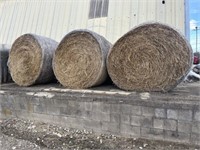 3-Round Bales of Net Wrapped Straw