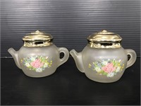 Pair of Avon teapot powder bottles
