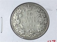 1905 (f15) Canadian Silver 50 Cent