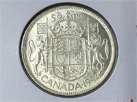 1942 (ms63) Canadian Silver 50 Cent