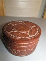 Unique Handcraved Circle Wooden "Box"