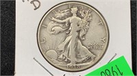 Semi-key: 1938-D Walking Liberty Half Dollar