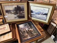 3 Framed Pcs of Wildlife Art