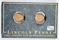 1909 & 1958  Lincoln Cents  "Wheatback cents"