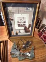 Framed Baseball Wall Art & Metal Eagle Wall Art