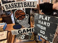 3 Pcs of Basketball Wooden Wall Art