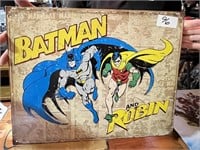 DC Comics Batman & Robin Metal Wall Sign