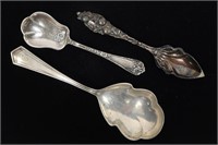 x3- Sterling silver spoons -x3 spoons, sold by the