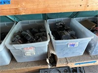 4 Large Totes of Breakers w/. Lids