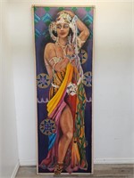 Enormous hand painted Queen of Sheba on canvas