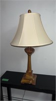 Brown marble  table lamp  no shipping  table not