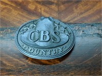 CBS Records Country Music Belt Buckle