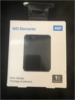 Basic Storage WD Elements 1 TB Storage -new