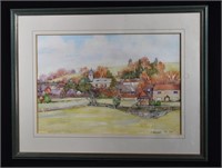 1990 Joan Bagshaw WATERCOLOR Ibthorpe House